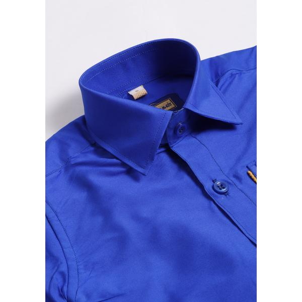 Kids Boys Blue Silk Cotton Shirt and Dhoti Set
