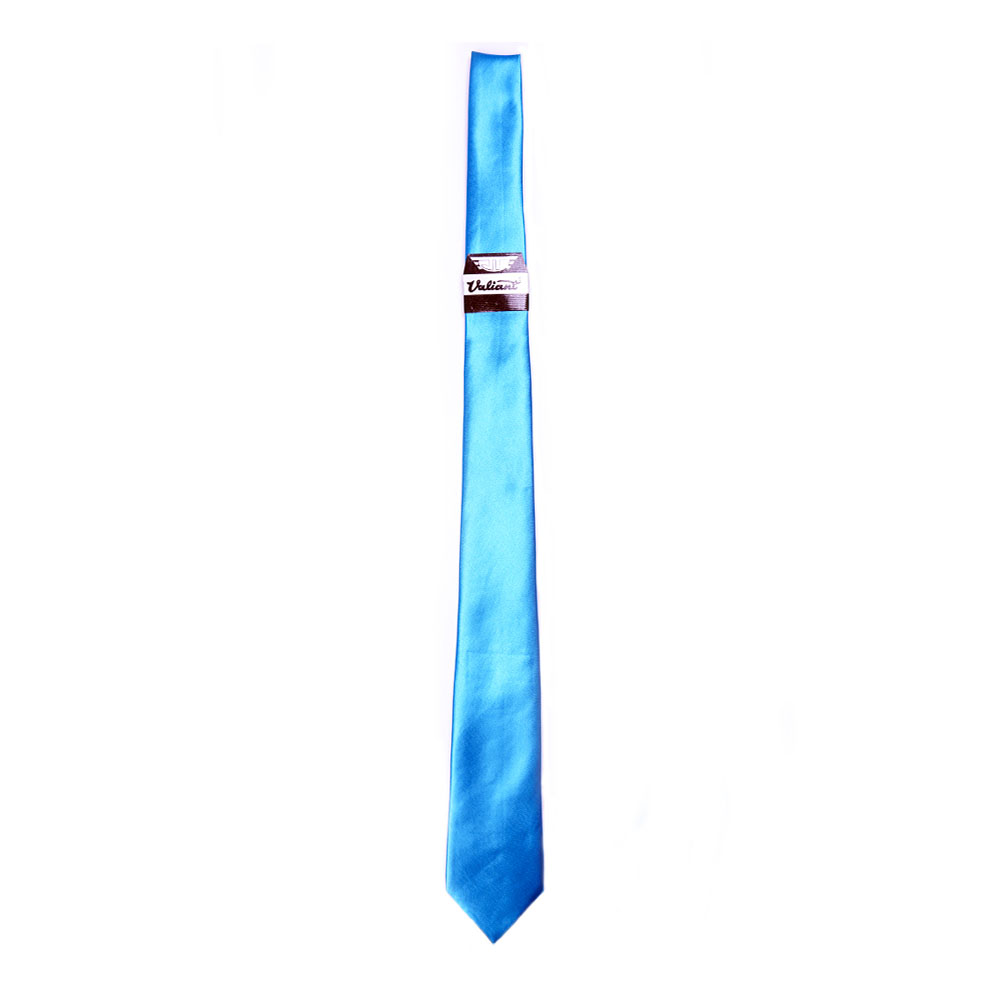 Satin Skyblue Solid Neck Tie