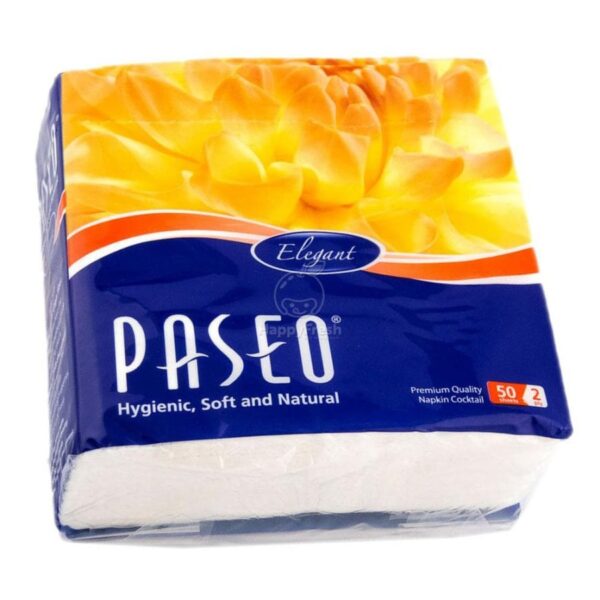 Paseo Elegant Hygienic, Soft and Natural-Premium Quality Tissue Napkin (50 Sheets |2 Ply) (30cmx 30cm) Pack of 3)