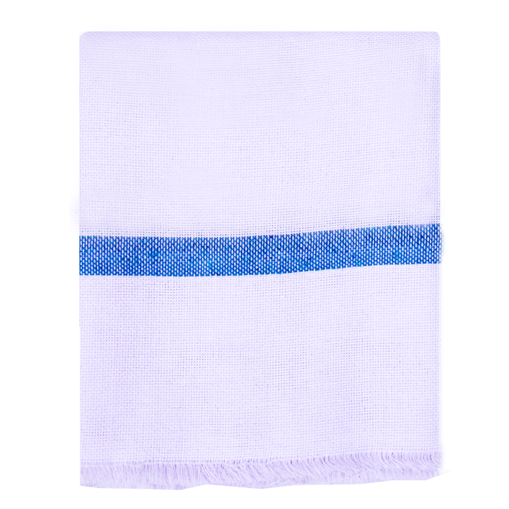 Kerala Traditional White Plain Bath Towel (Pack of 5)
