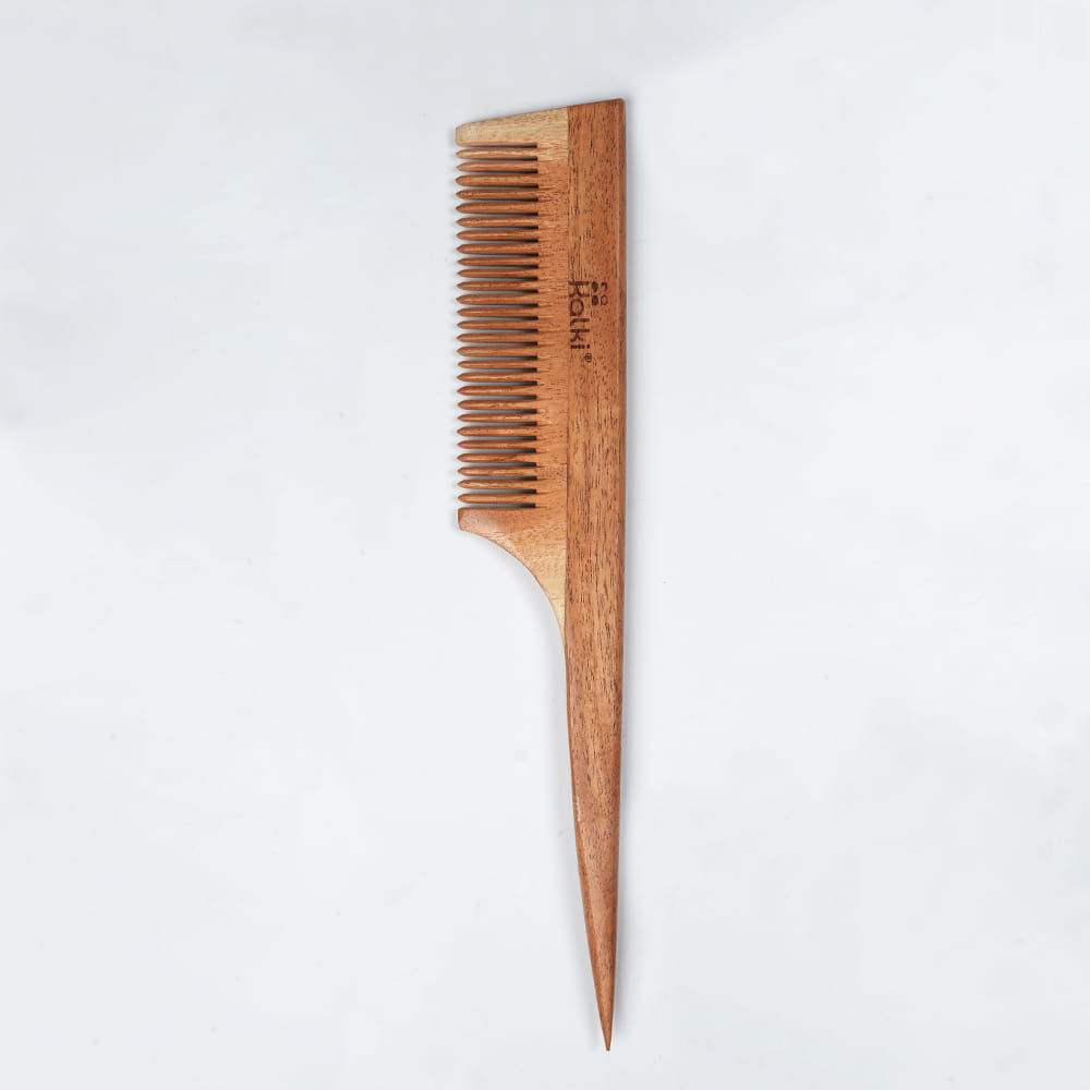 Kalki Handmade Neem Wooden Pointy Comb