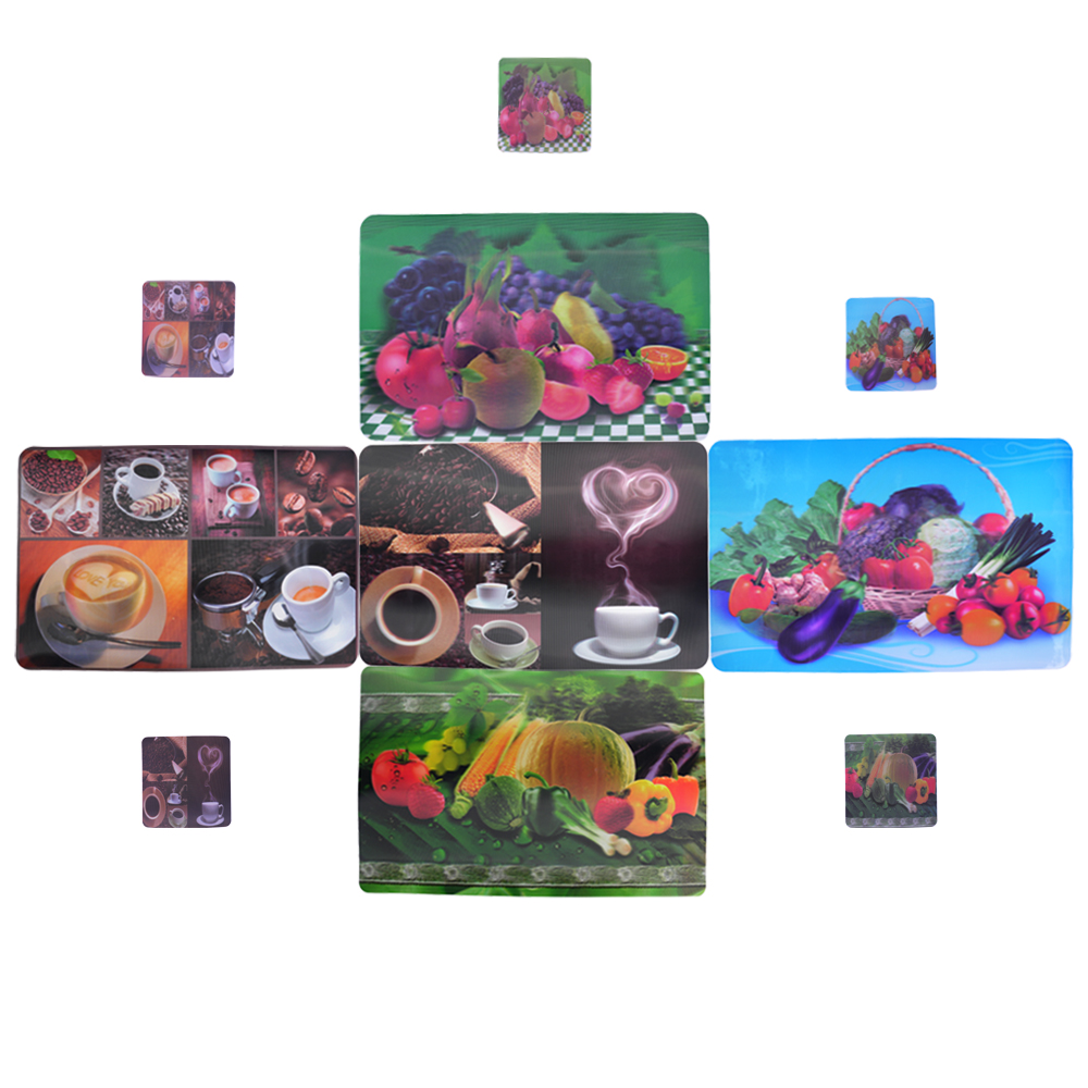 Modern Dinning 3D Placemat (6 Placemats & Coasters) (Assorted Design)