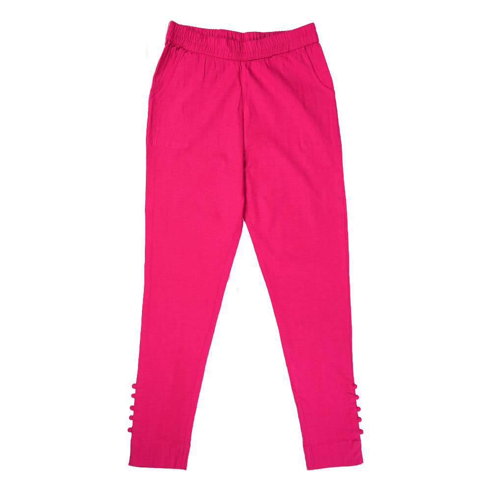Stylish Womens Rani Pink Color Cigarette Pant | Trousers for Women
