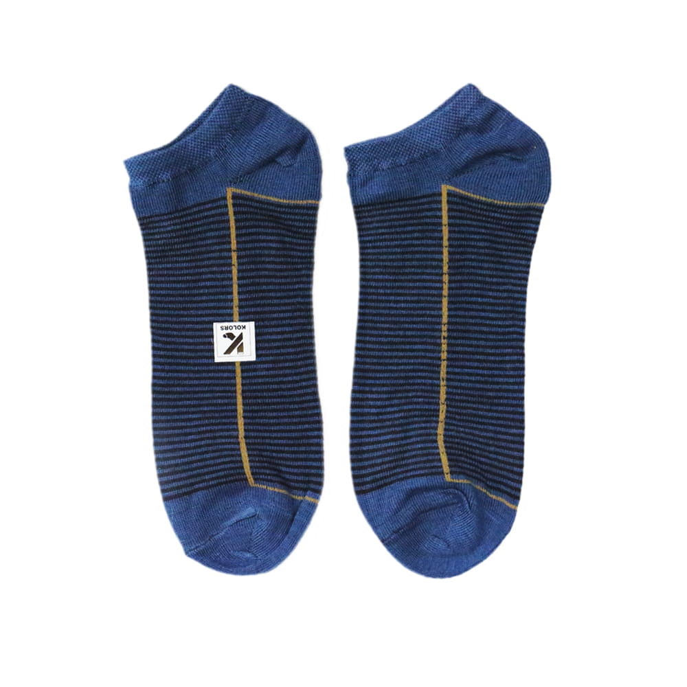 Kolors Low Angle Design Fashion Blue Socks For Men (Assorted-Pack of 3)