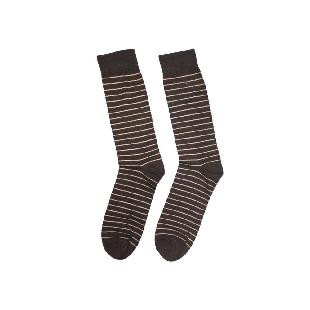 Kolors Soft Grips Cotton Spandex Regular Brown Socks For Men 