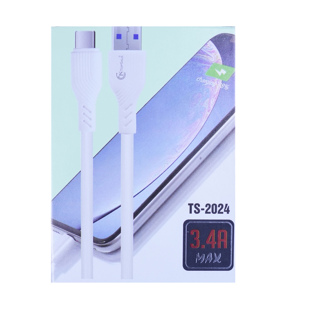Topsale TS-2024 3.4A Max Fast Charging Type C Data Cable