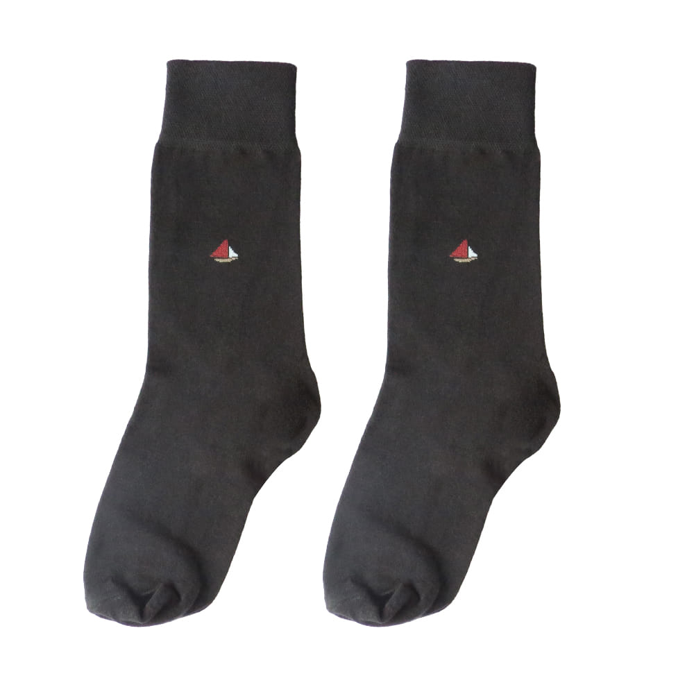 Jase Crew Length Premium Fine Cotton Socks for Men (Pack of 2 Pairs)