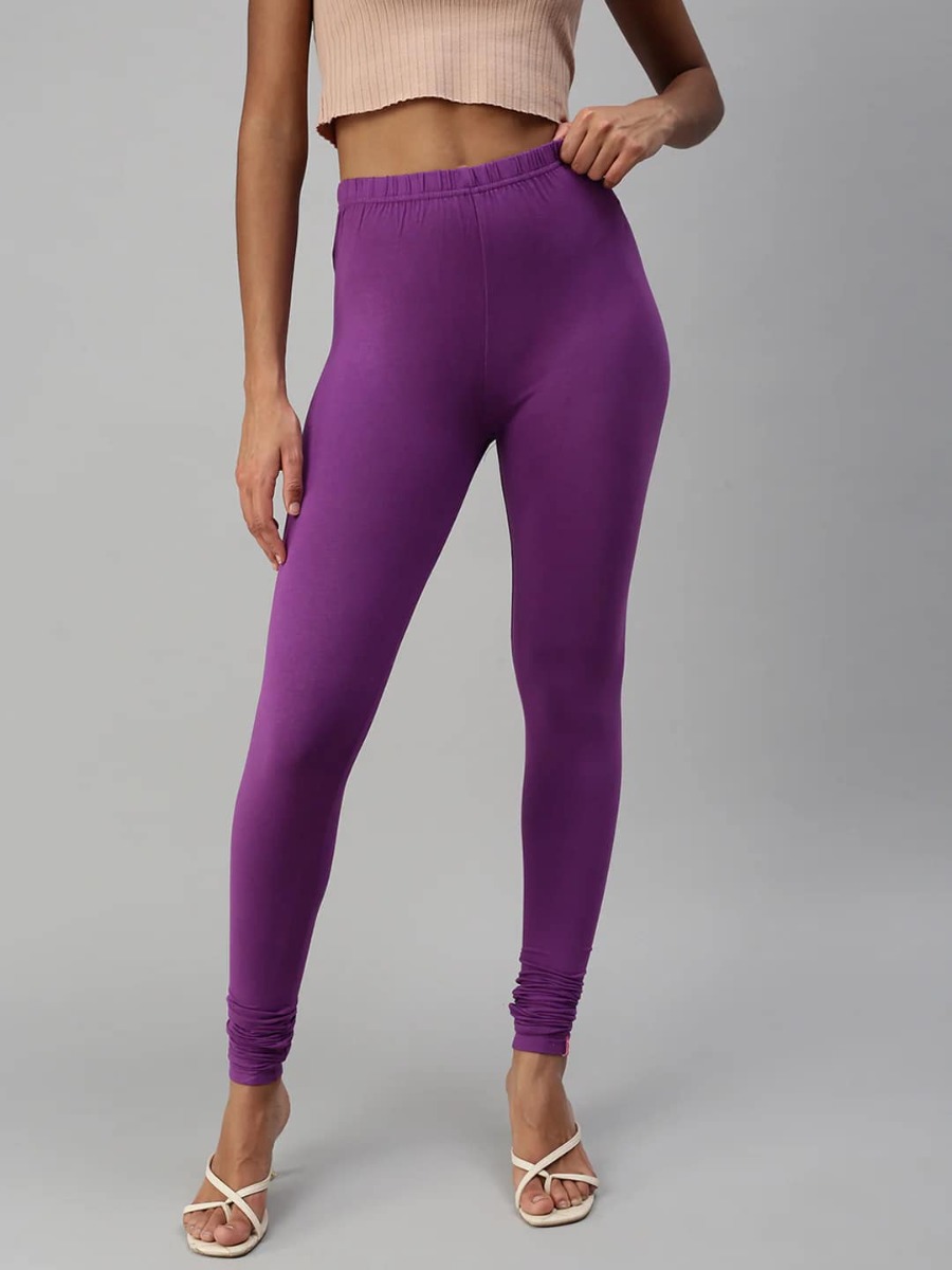 Womens Violet Colour Prisma Leggings