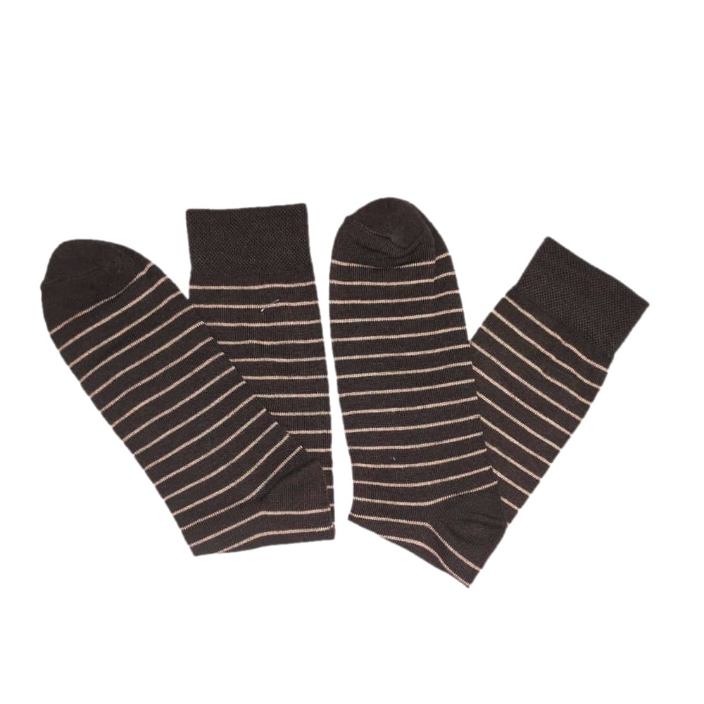 Kolors Soft Grips Cotton Spandex Regular Brown Socks For Men 