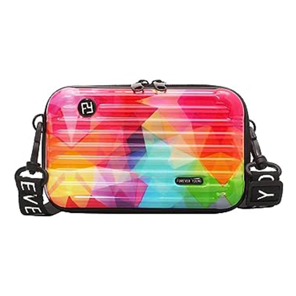 Multicolor Cross Sling Cosmetic Bag Box For Girls with Detachable Shoulder Strap