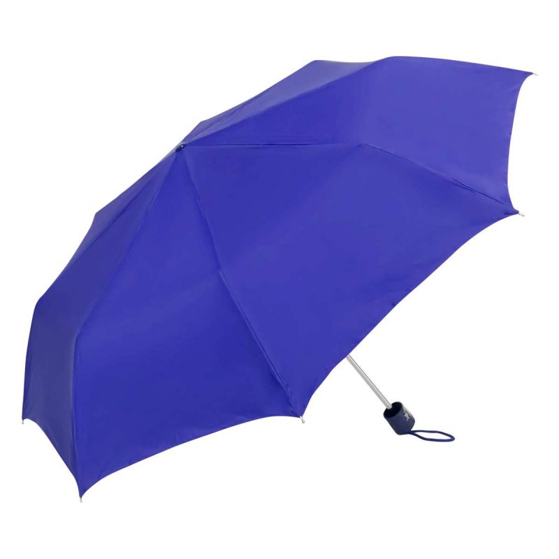 Popy 3 Fold 545mm Royal Blue Color U.V Block Silver Coating Umbrella