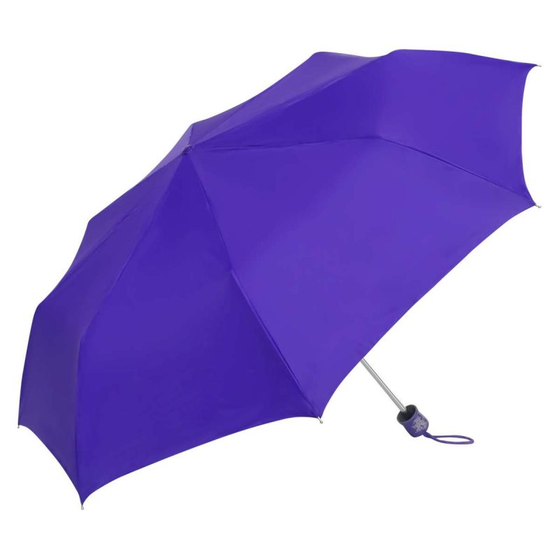 Popy 3 Fold 545mm Violet Color U.V Block Silver Coating Umbrella