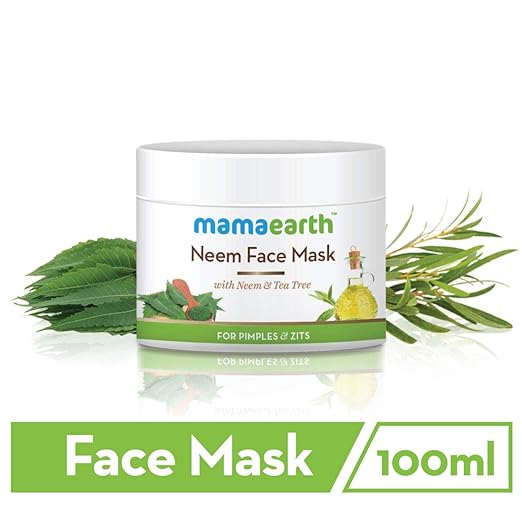Mamaearth Neem Face Mask with Neem and Tea Tree for Pimples and Zits, 100 ml
