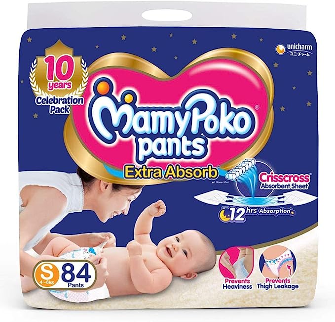 Mamy Poko Pants Extra absorb Small 4-8 kg, 84 pants
