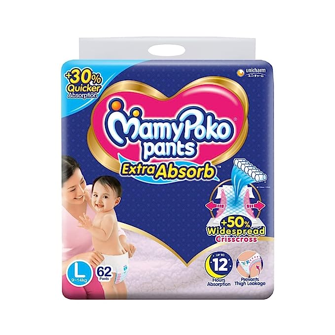 Mamy Poko Pants Extra Absorb Large  9-14 kg, 62 Pants