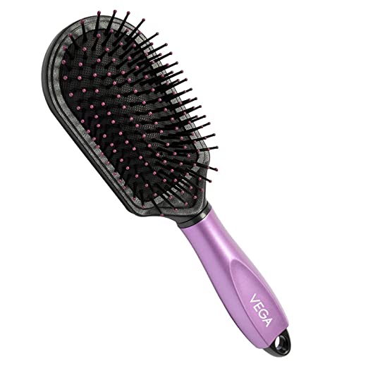 Vega Basic Hair Brush Black with Pink Handle