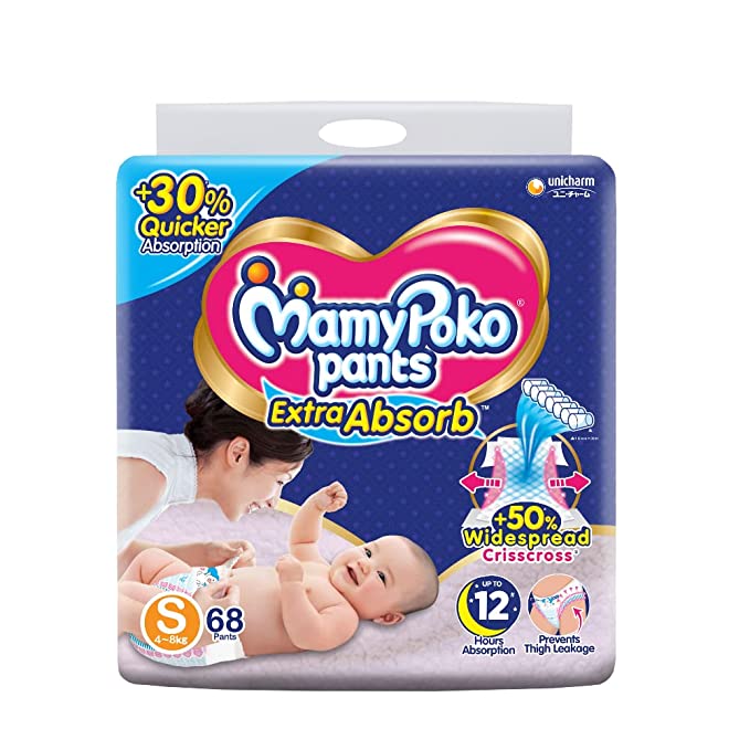 Mamy Poko Pants Extra absorb Small 4-8 kg, 68 pants