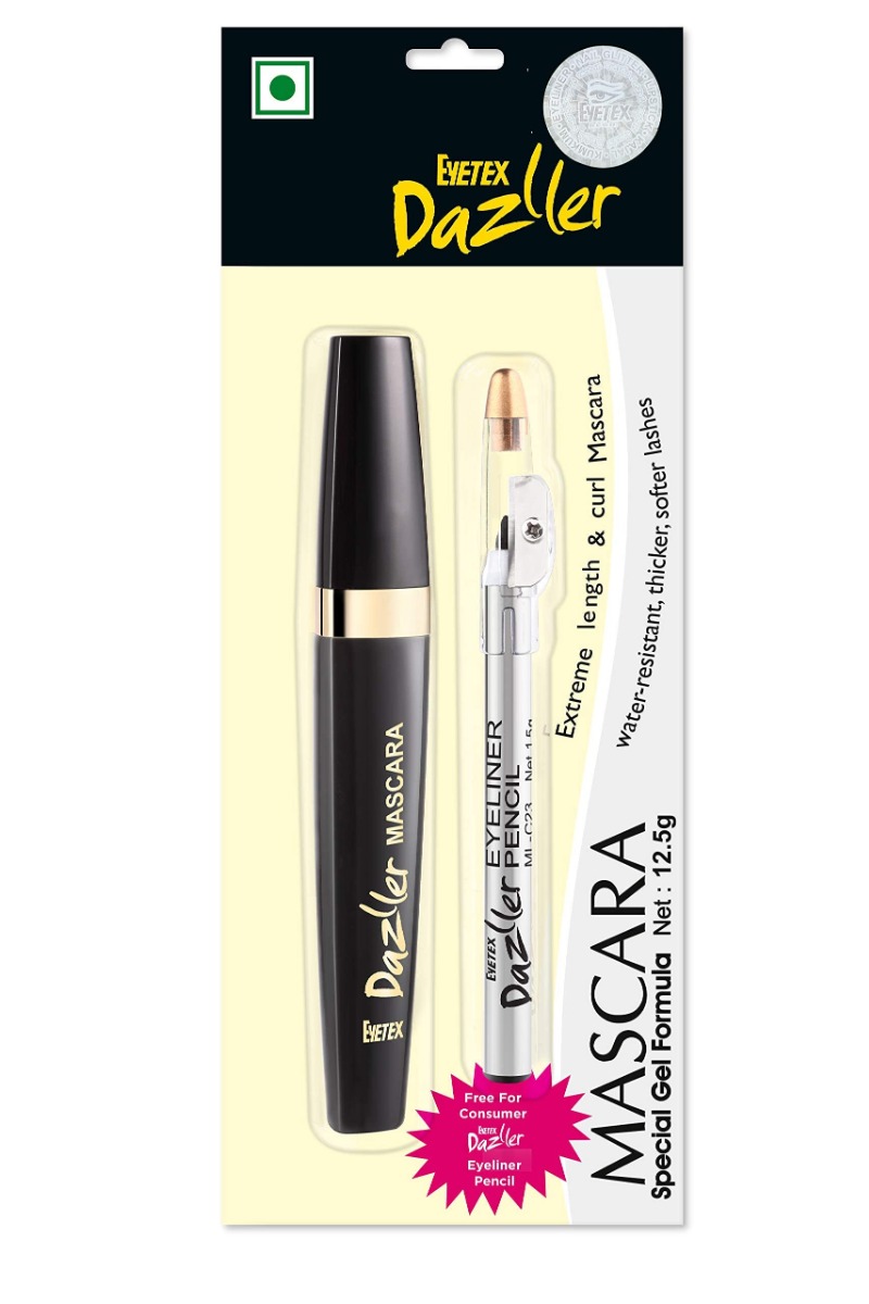 Eyetex Dazller Eye Combo Pack Mascara 12.5g And Eyeliner Pencil 