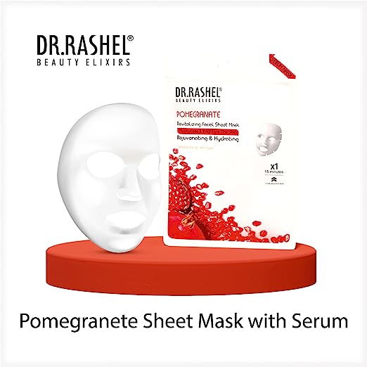 Dr.Rashel Pomegranate Revitalizing Face Sheet Mask With Serum (Pack of 6)