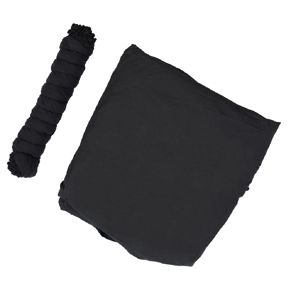 Women's Cotton Black Solid Patiyala Pants and Shawl