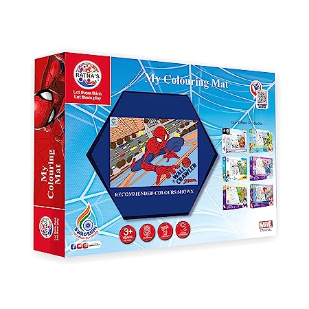 My Coloring Mat Spider Man | DIY Kit for Kids Big Size Mat 40 x 27 inches