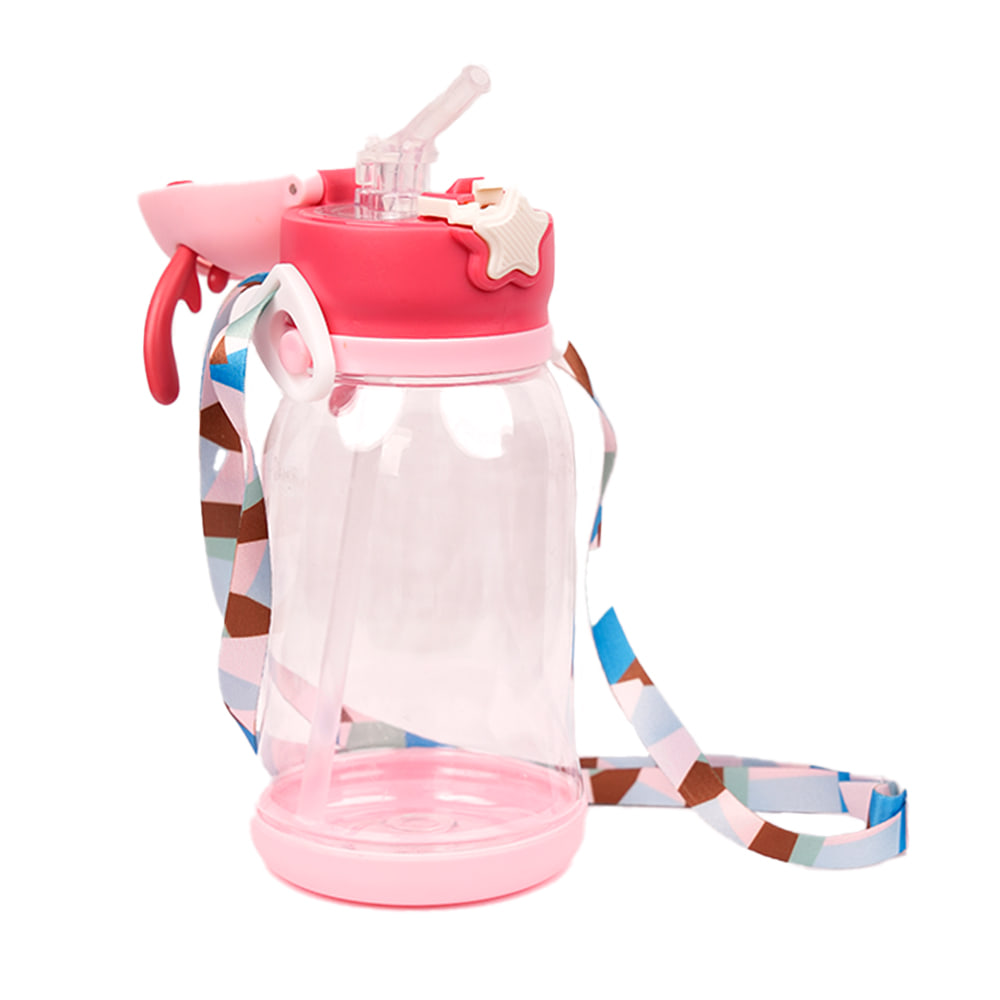  Cartoon Design Toddler Plastic Drinkware with Sipper Straw- 200ml