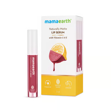 Mamaearth Naturally Matte Lip Serum with Vitamin C & E 02 Rosy Nude 3ml