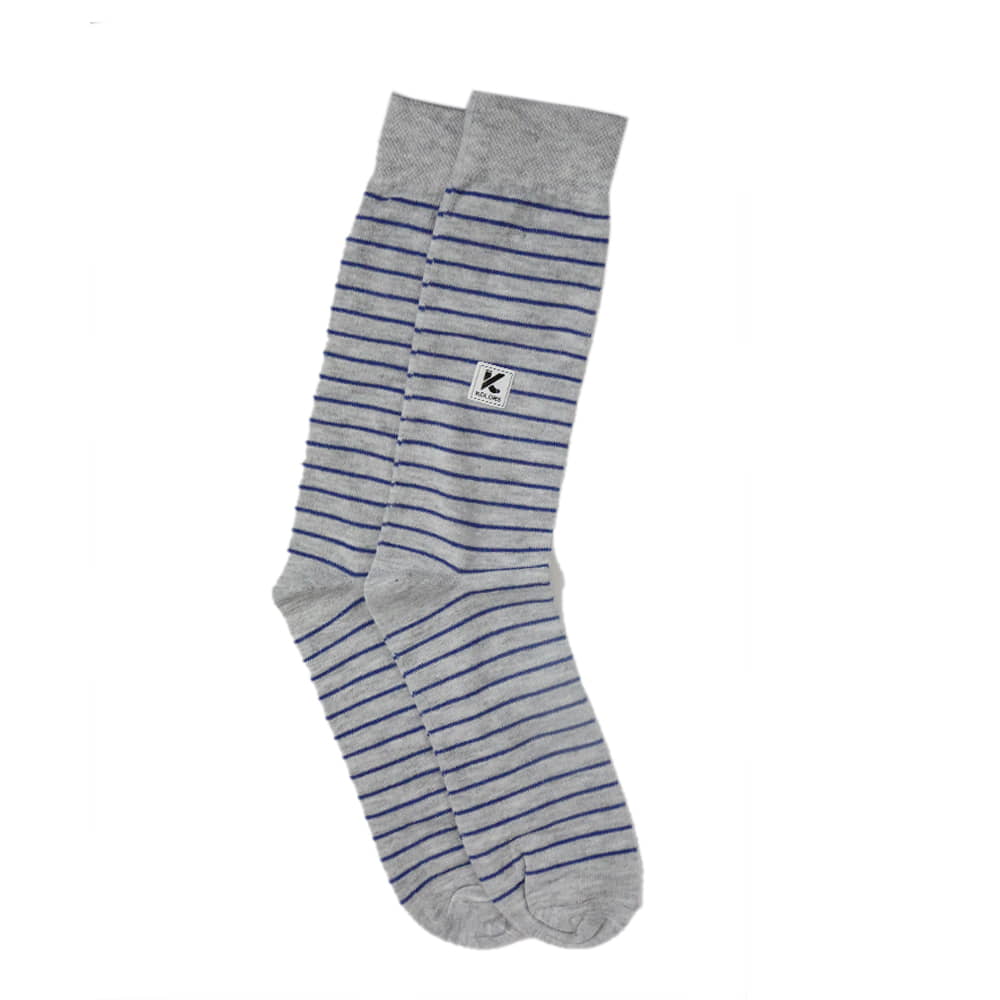 Kolors Soft Grips Cotton Regular Blue Socks For Men 