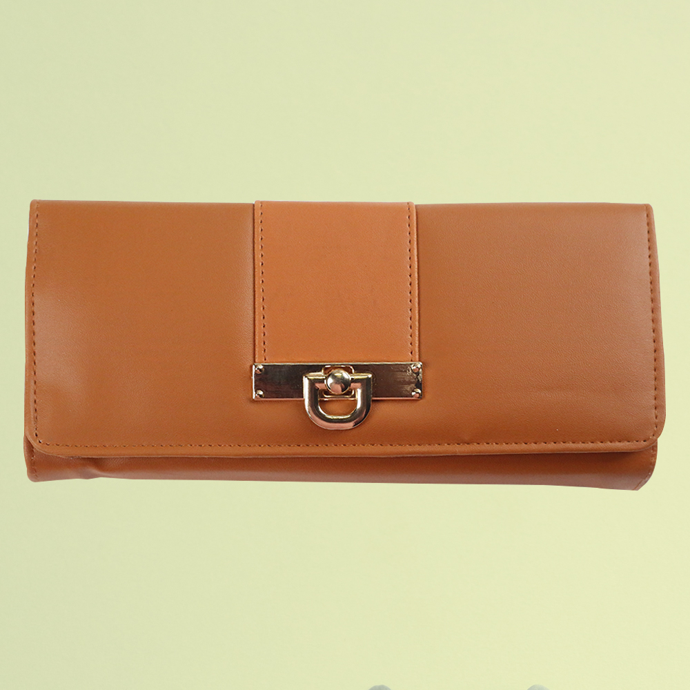 Women's Bexley Two-Fold Leather Hand Wallet-Brown