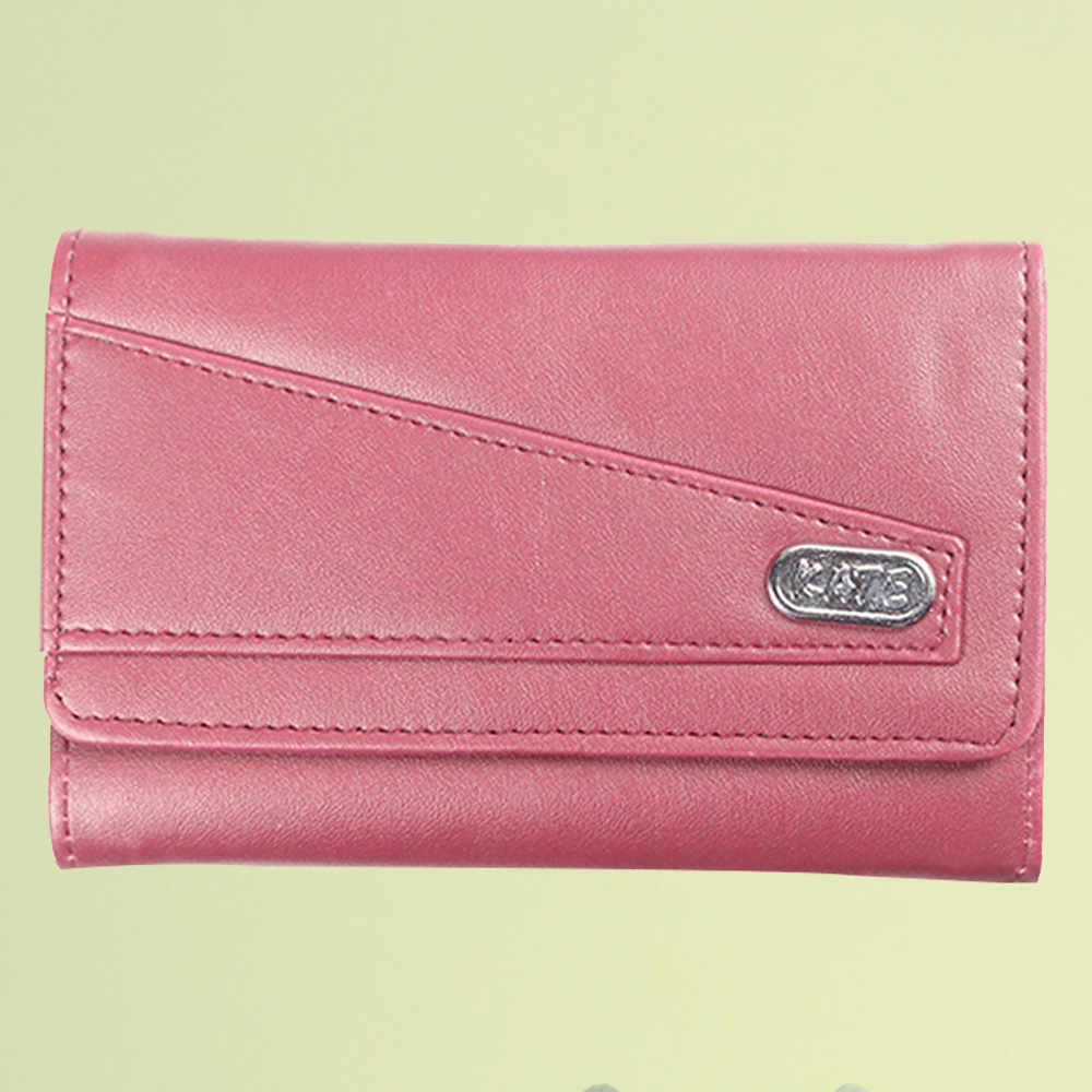 Trendy Bifold CashGuard for Women-Pastel Pink