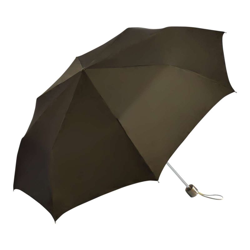 Popy 3 Fold 545mm Olive Green U.V Block Silver Coating Umbrella