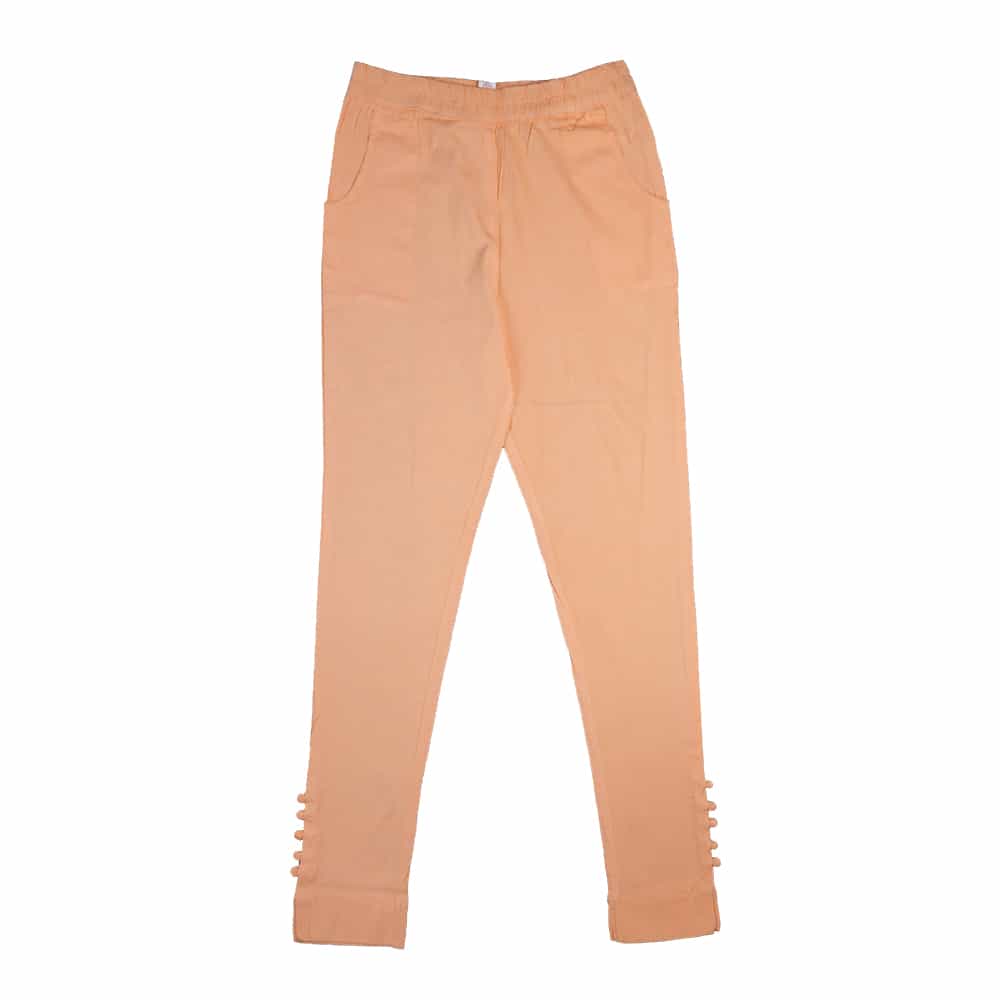 Stylish Womens Peach Color Rayon Cigarette Pant | Trousers for Women