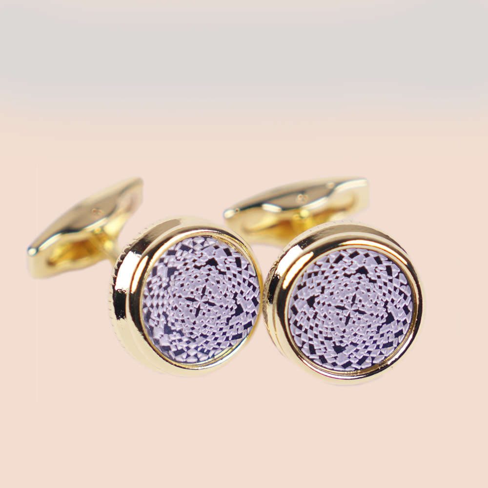 Opulent Ornament Gold With Silver Cufflinks for Men