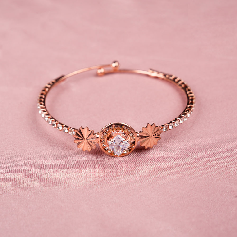 Designer Rose Gold Cuff Bracelet (Pack Of 5)