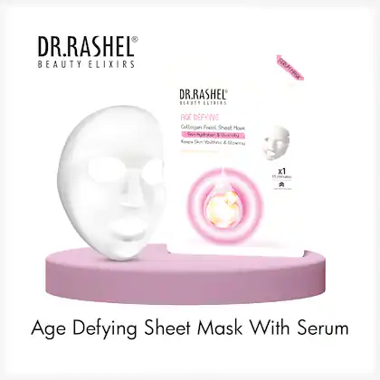 Dr.Rashel Age Defying Collagen Face Sheet Mask With Serum (Pack of 6)