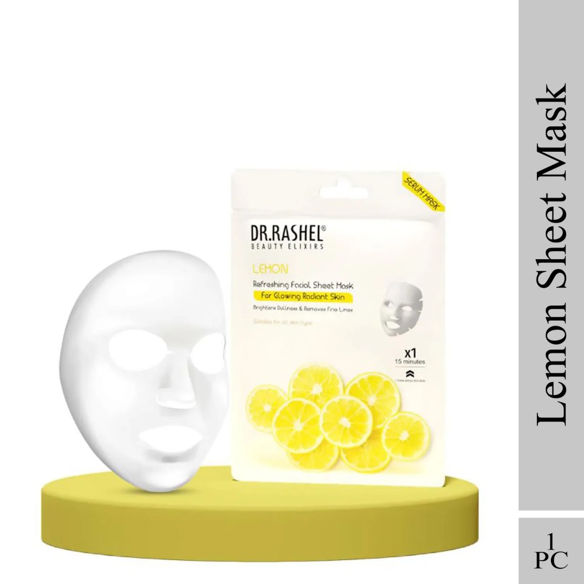 Dr.Rashel Lemon Face Sheet Mask With Serum (Pack of 6)