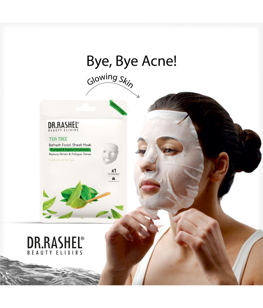 Dr.Rashel Tea Tree Refresh Face Sheet Mask With Serum (Pack of 6)