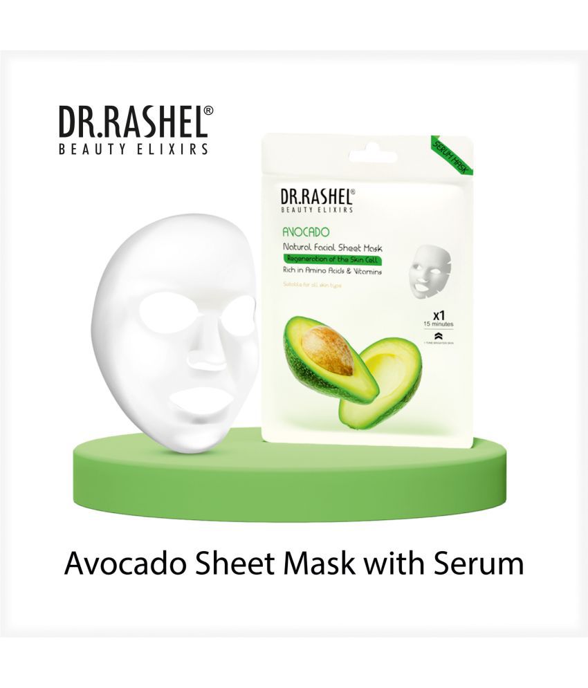 Dr.Rashel Avocado Natural Sheet Mask With Serum (Pack of 6)