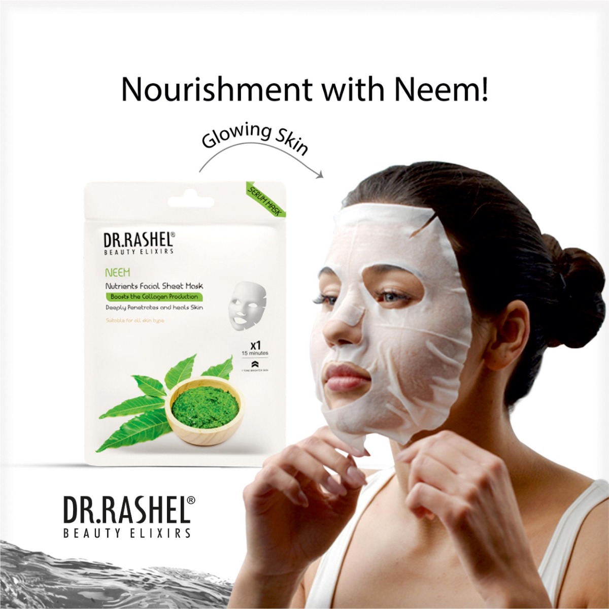 Dr.Rashel Neem Nutrients Face Sheet Mask With Serum (Pack of 6)