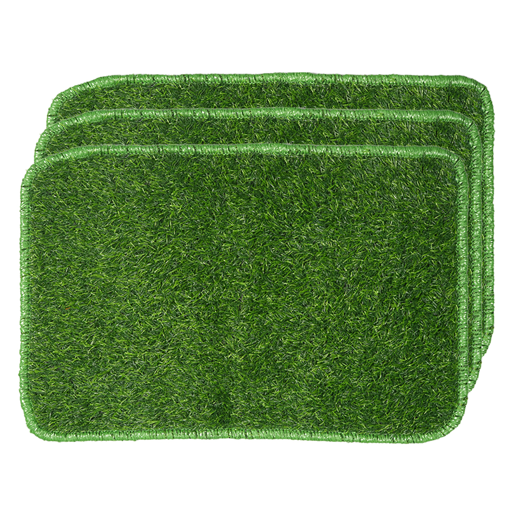 Spiti Waterproof Grass Binding Outdoor Mat (38cmx58cm) (Pack of 3)