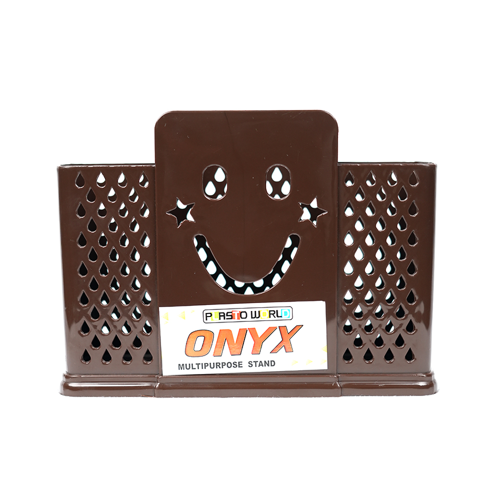 Plasto World Onyx Multipurpose Brown Stand (Pack of 3)