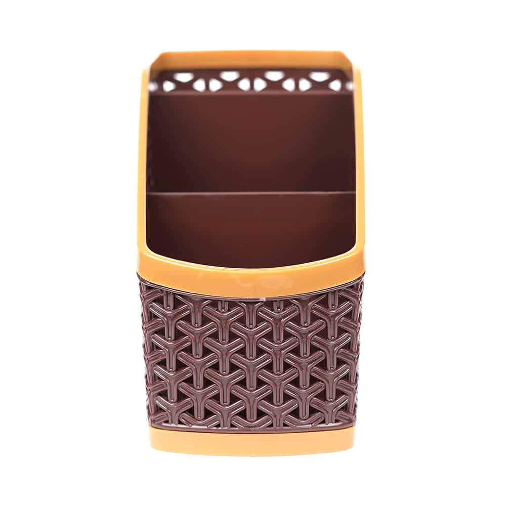 SKI Homeware Multipurpose Brown  Storage Basket for Bathroom, Kitchen, Office (Dark Brown) (Pack of 3)