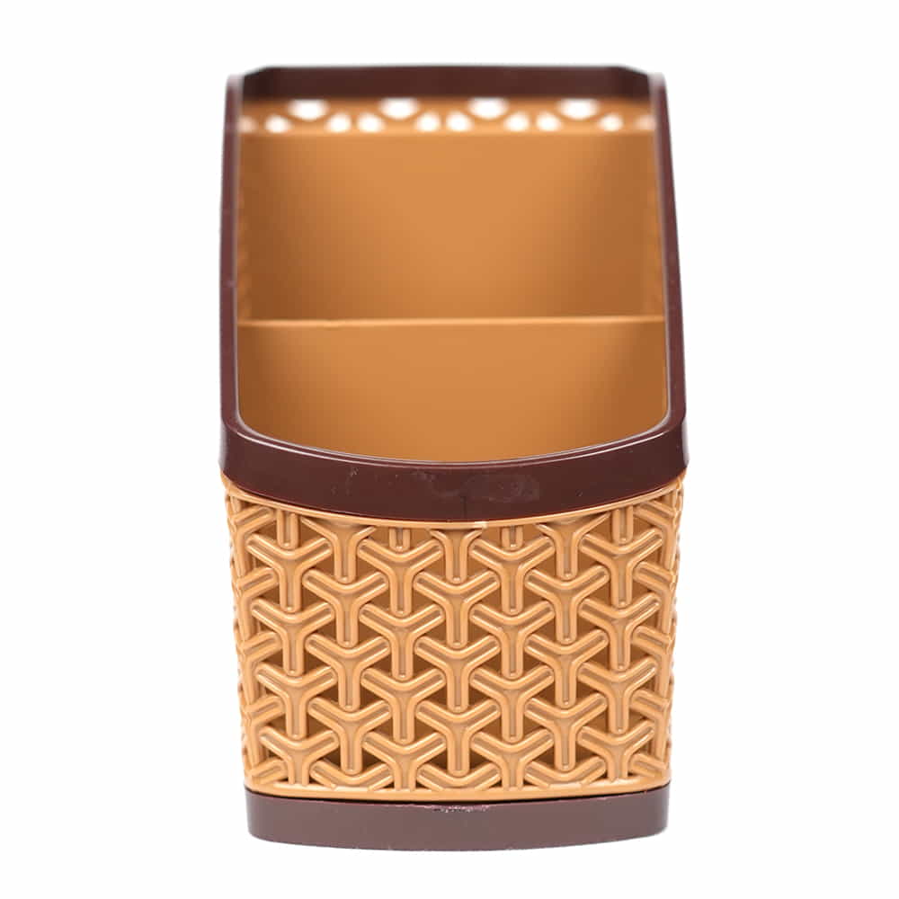 SKI Homeware Multipurpose Light Brown  Storage Basket for Bathroom, Kitchen, Office (Pack of 3)