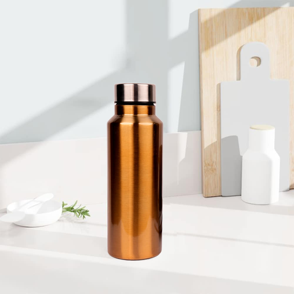 Elegant Stainless Steel Water Bottle 750ml-Gold