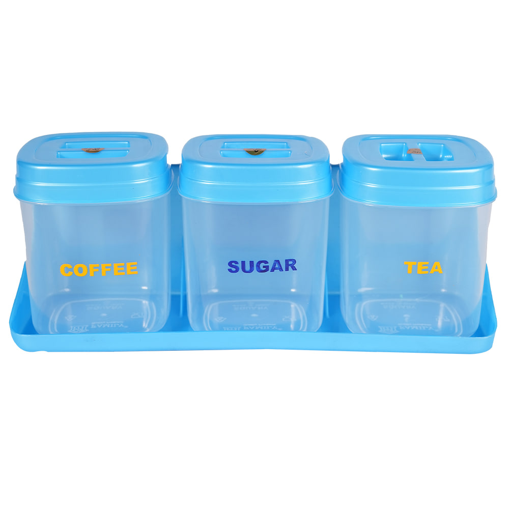 Family Plastics 3 Set Container -Blue (Pack of 2) (Assorted Color)