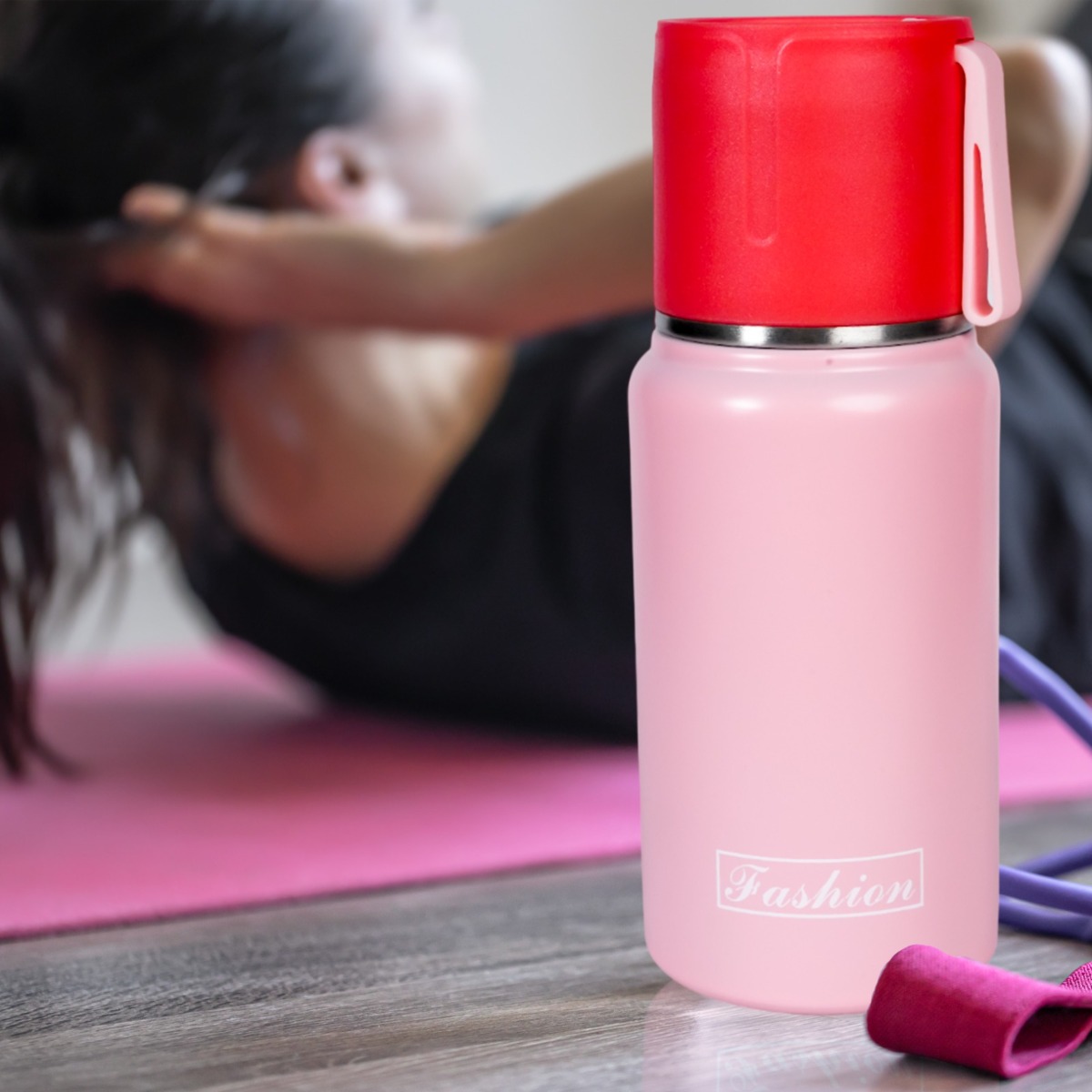 Fashion Stainless Steel Double Wall Vaccum Flask Cum Water Bottle for Gym, Office, School, College and Travel