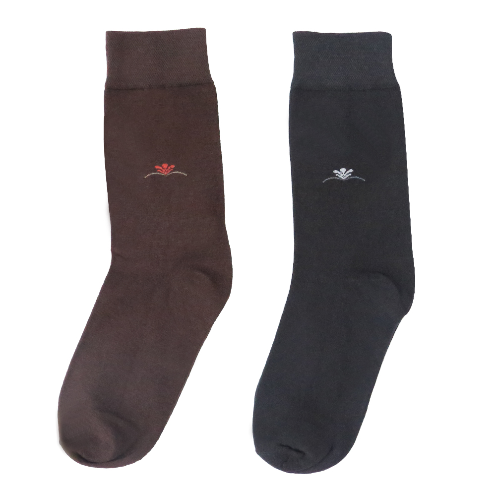 Jase Premium Fine Cotton Crew Length Socks for Men (Pack of 2 Pairs)