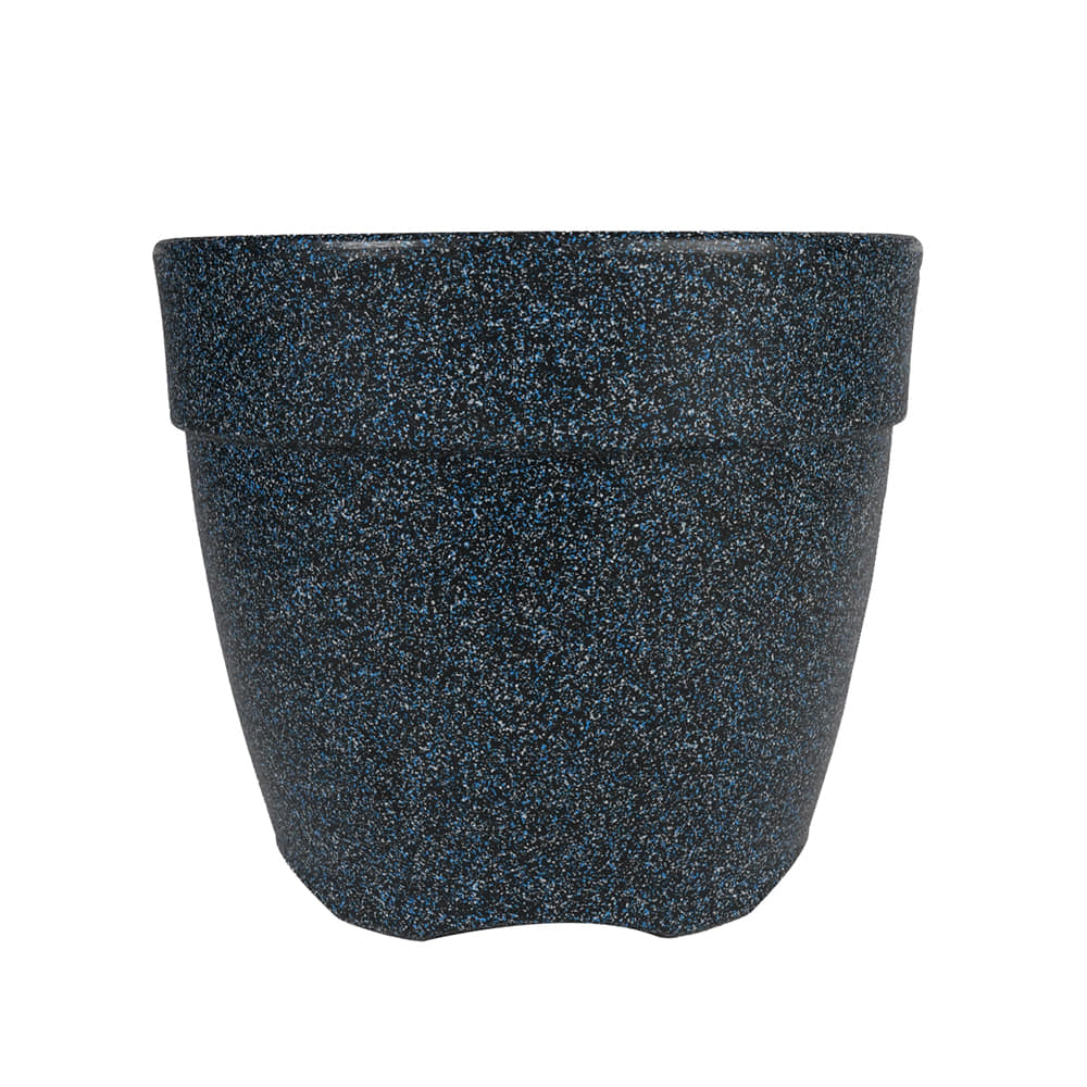 Gardening Plastic Blue 3D Midnight Stone Round Barca Flower and Planter Pot