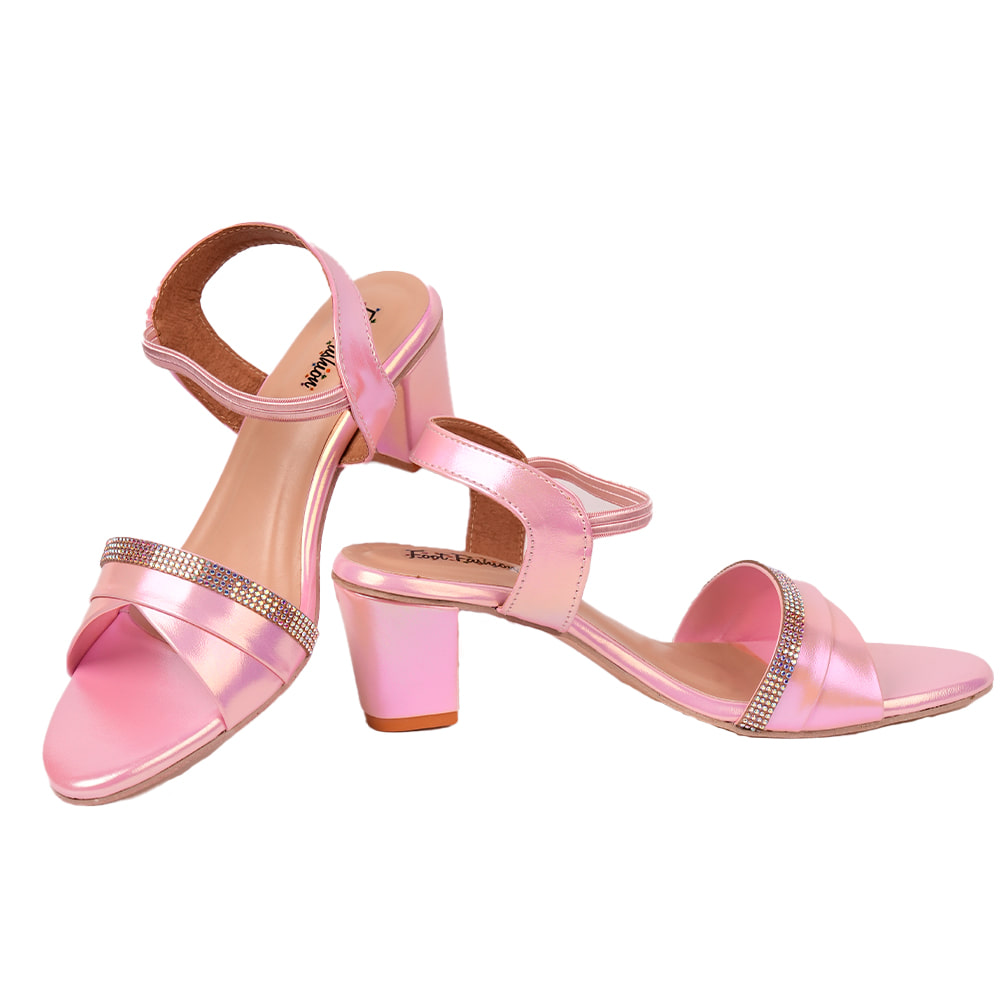 Glossy Pink Women's Fashionable Sandals