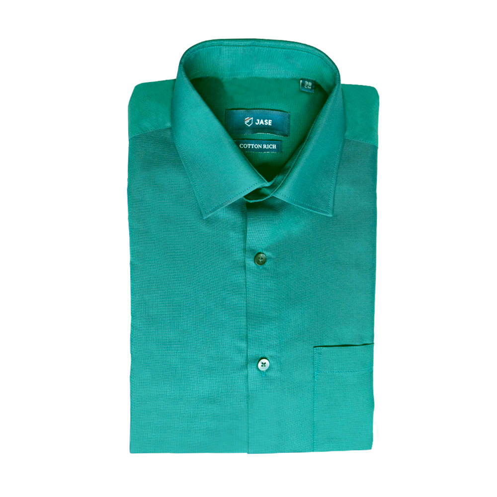 Jase Mens Light Green Cotton Full Sleeve Formal Shirt